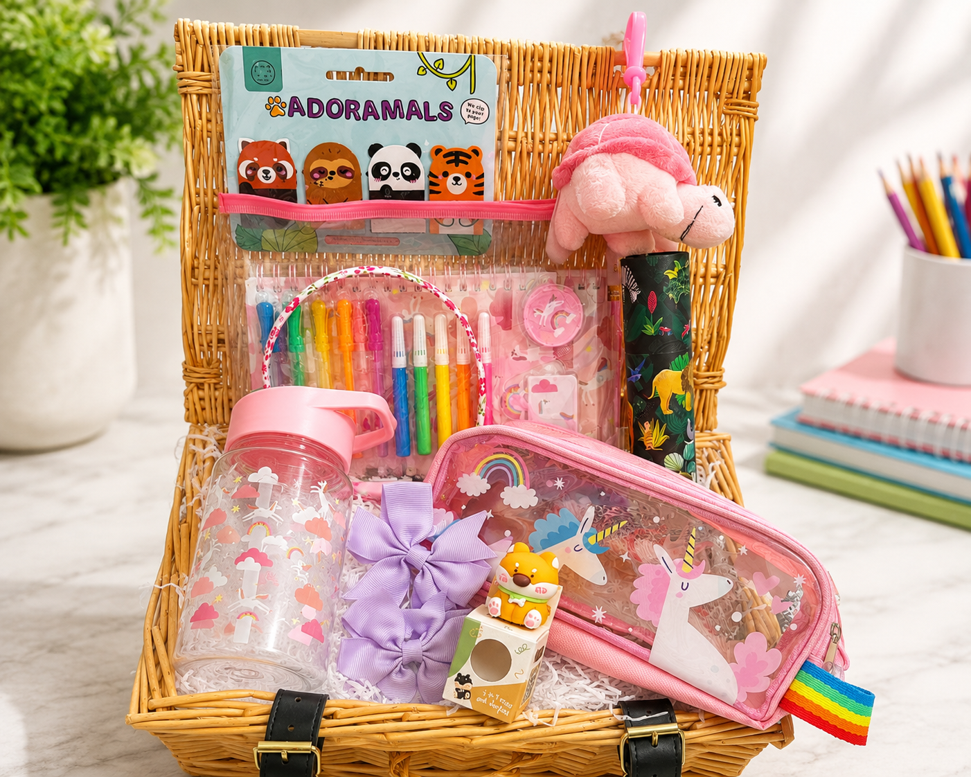 Girls Back to School Hamper – Unicorn & Animal Stationery Gift Box