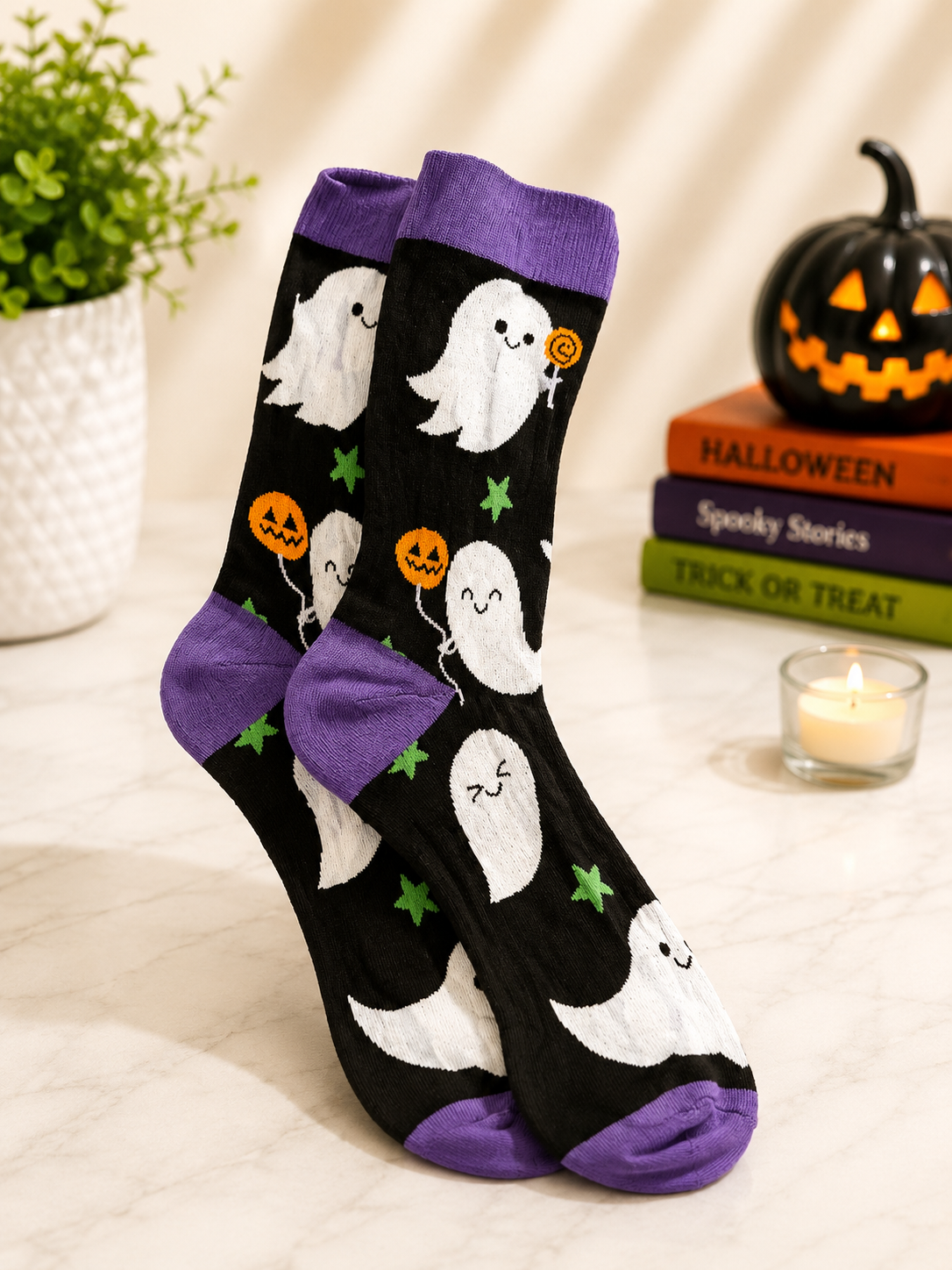 Ghost shaped ceramic wax melt burner