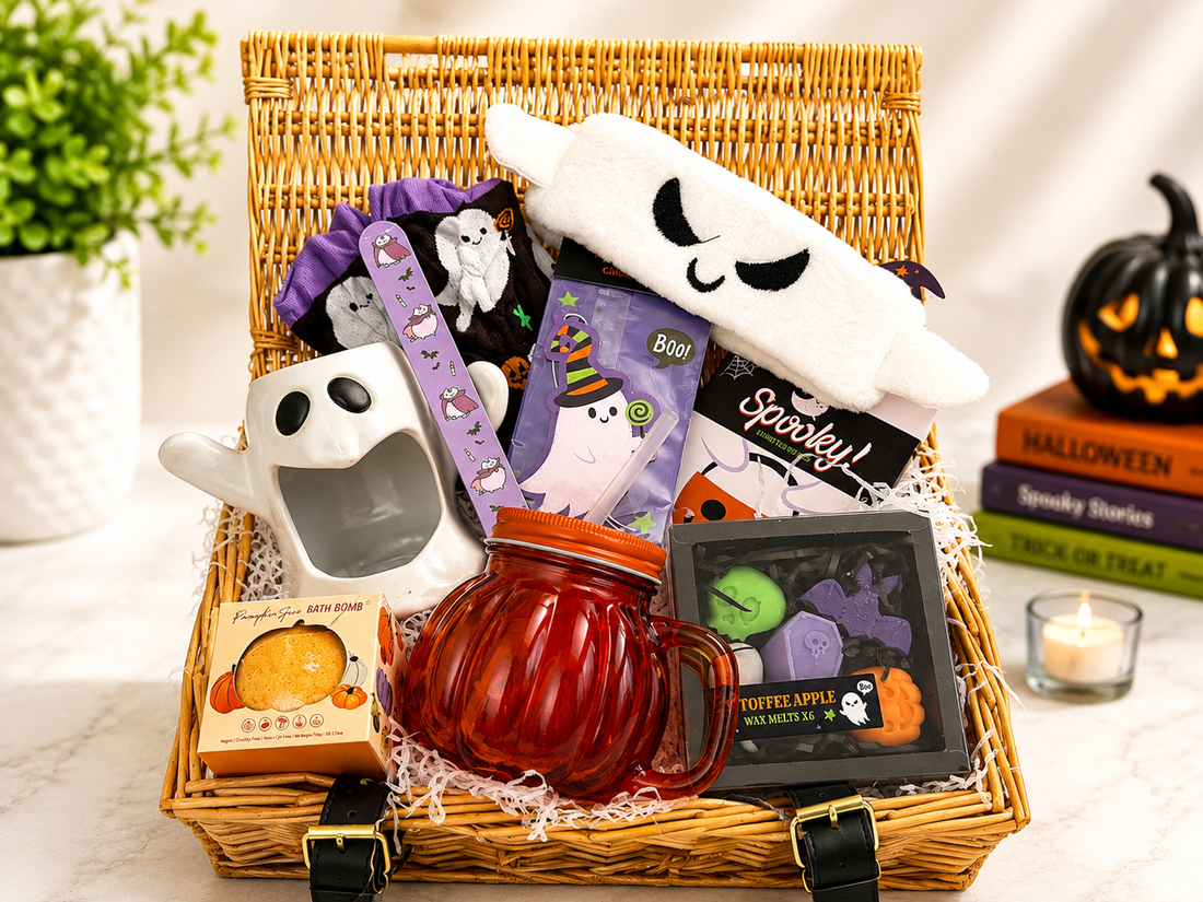 Halloween Boo Box for Her spooky self care gift hamper full box