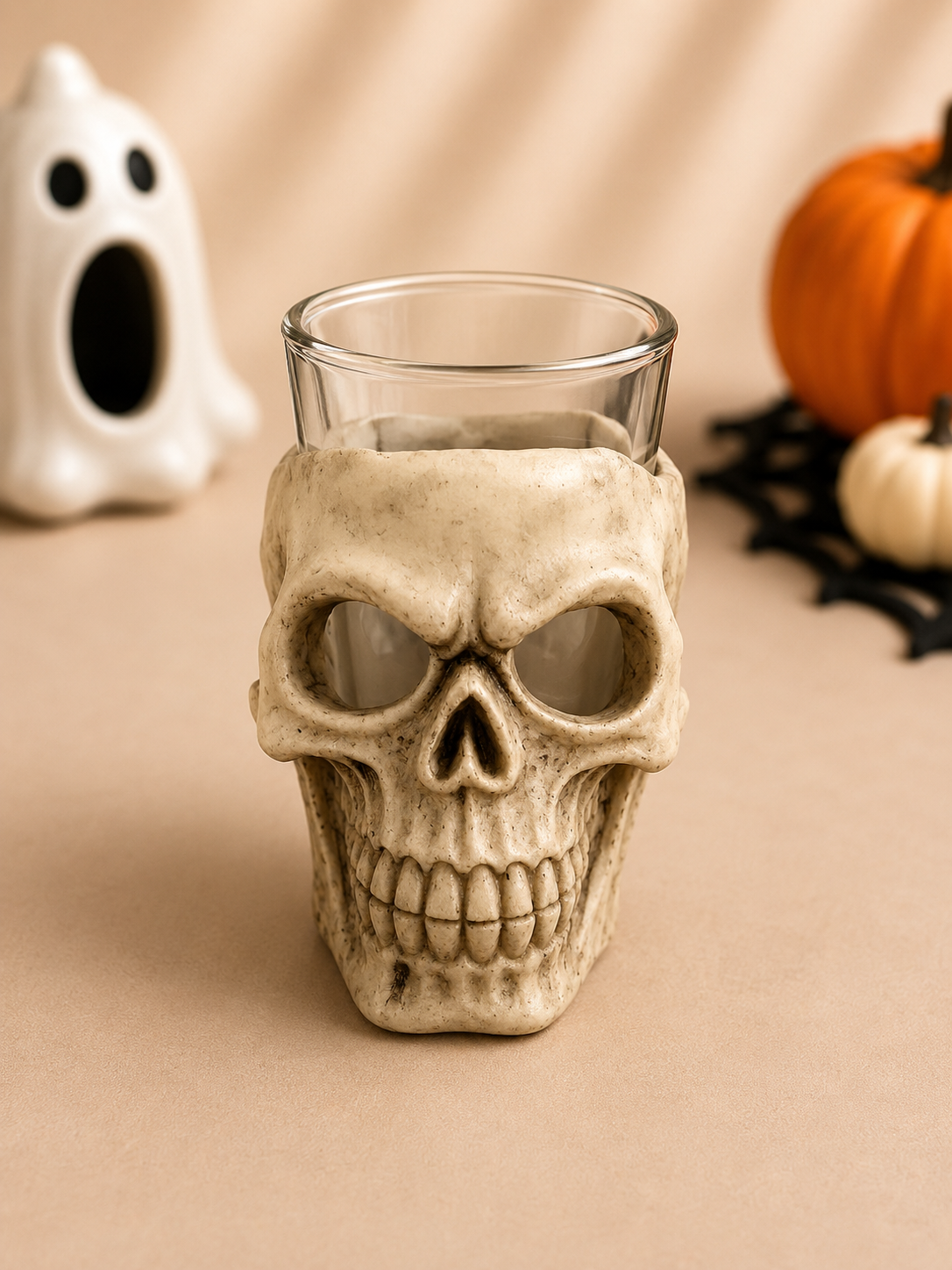 Gruesome skull mini shot glass