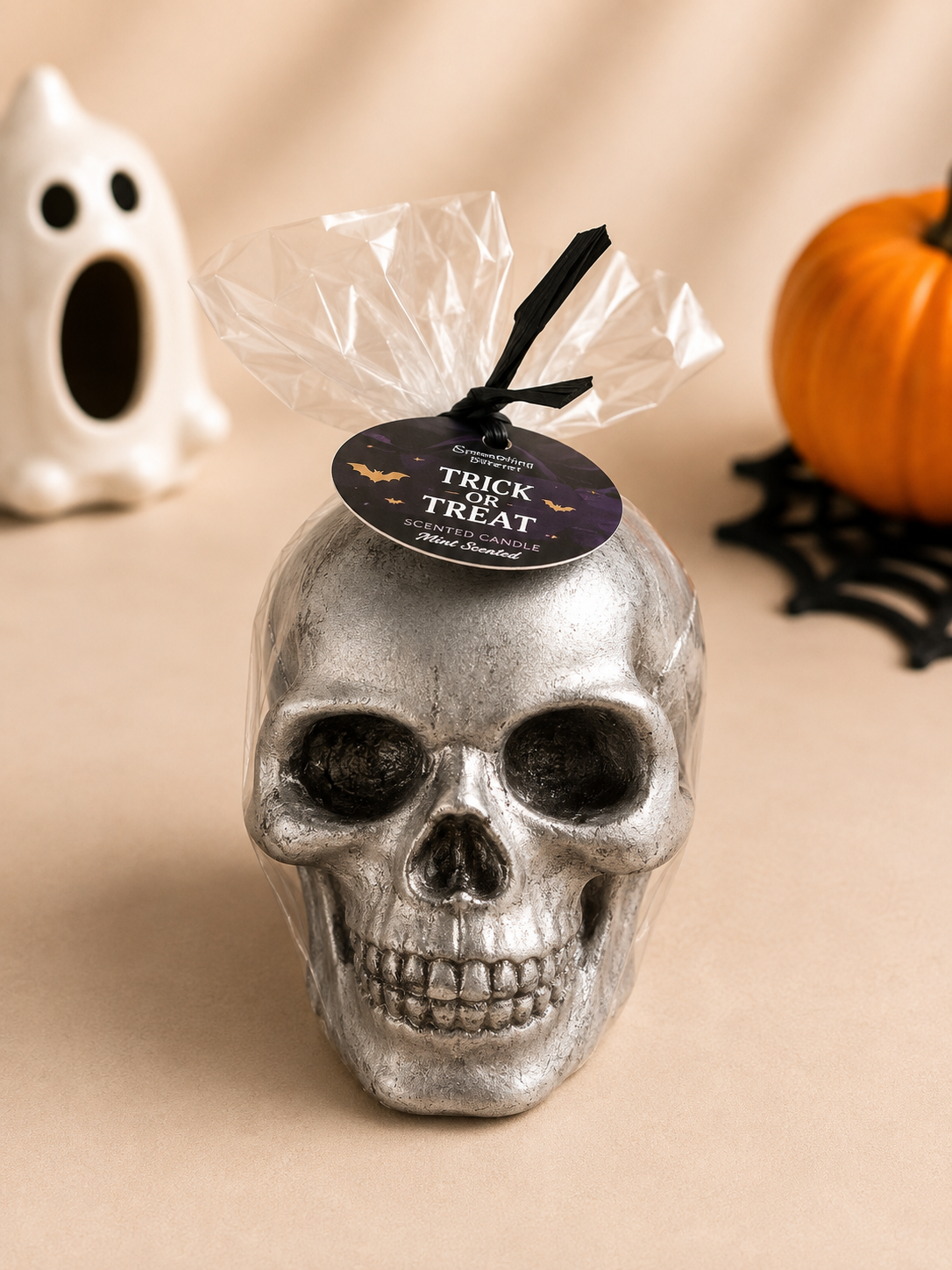 Spicy hot sauce inferno skull bottle