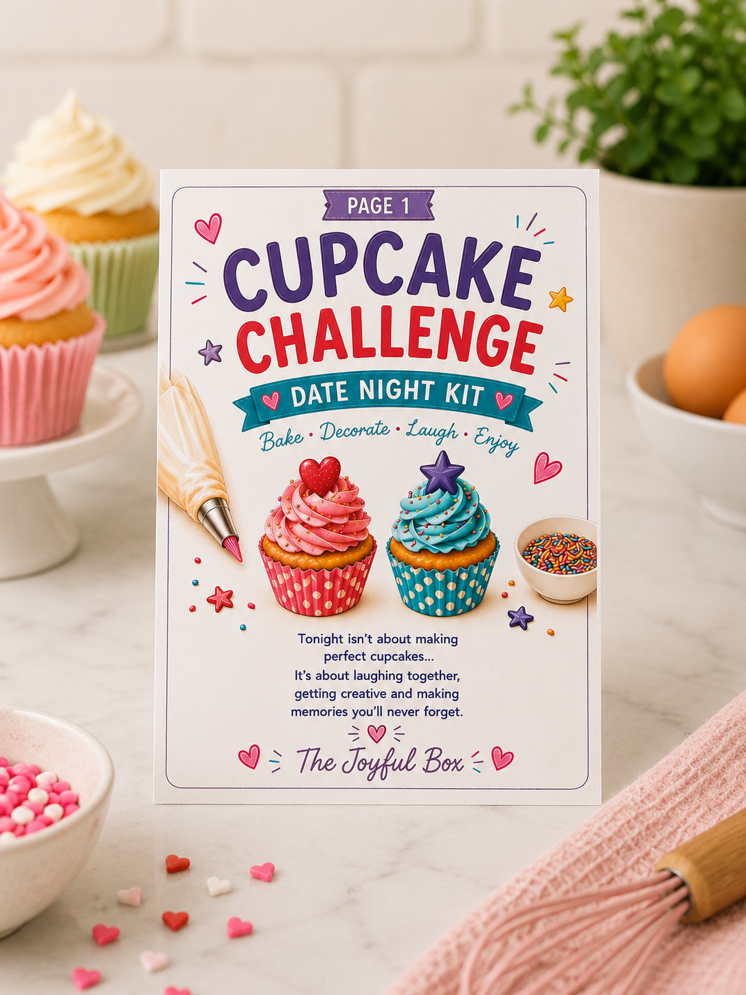 Cake Baking Date Night Gift Box – Couples Baking Challenge Kit