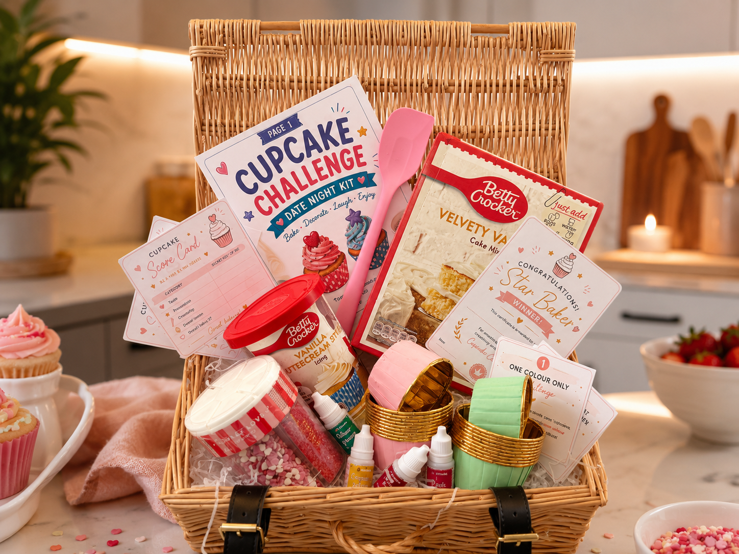 Cake Baking Date Night Gift Box – Couples Baking Challenge Kit