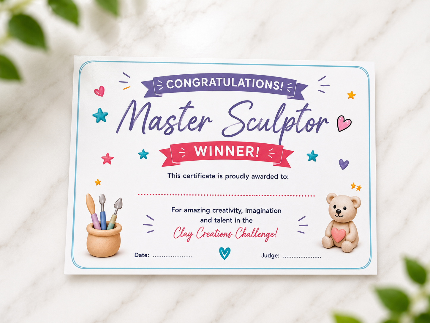 Clay Creations Date Night Gift Box – Couples Sculpting Challenge Kit