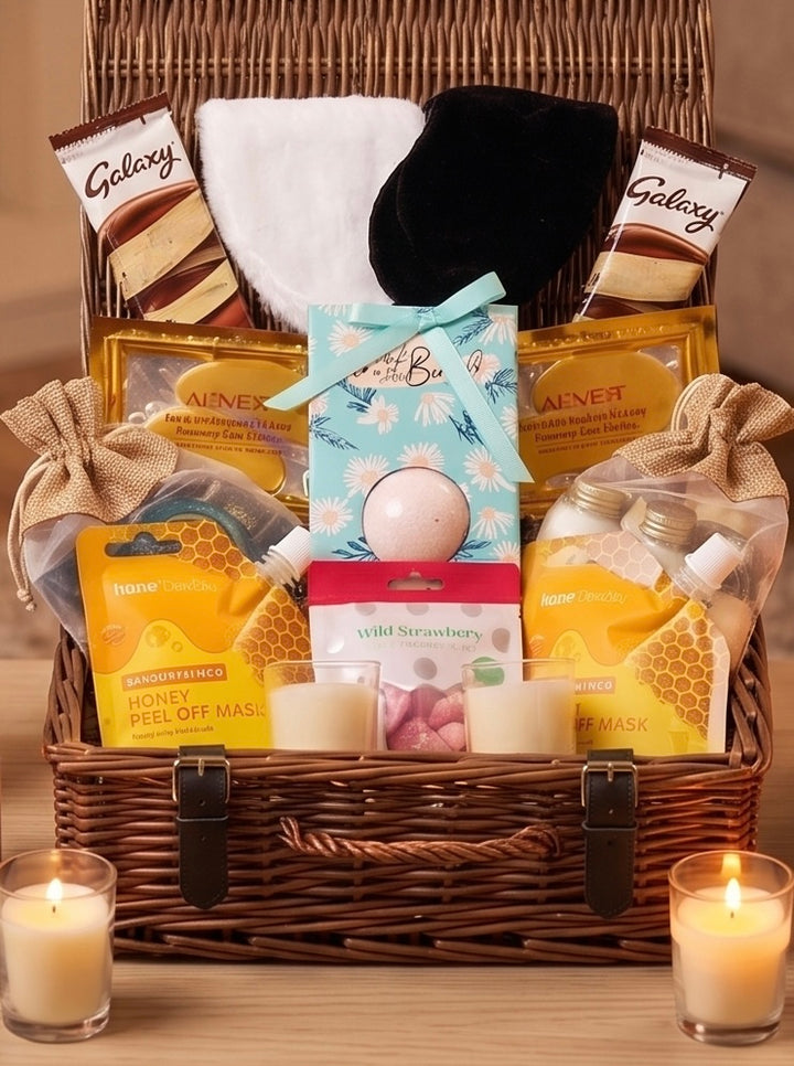 Couples Spa Night In Hamper – Luxury Date Night Self Care Gift Box