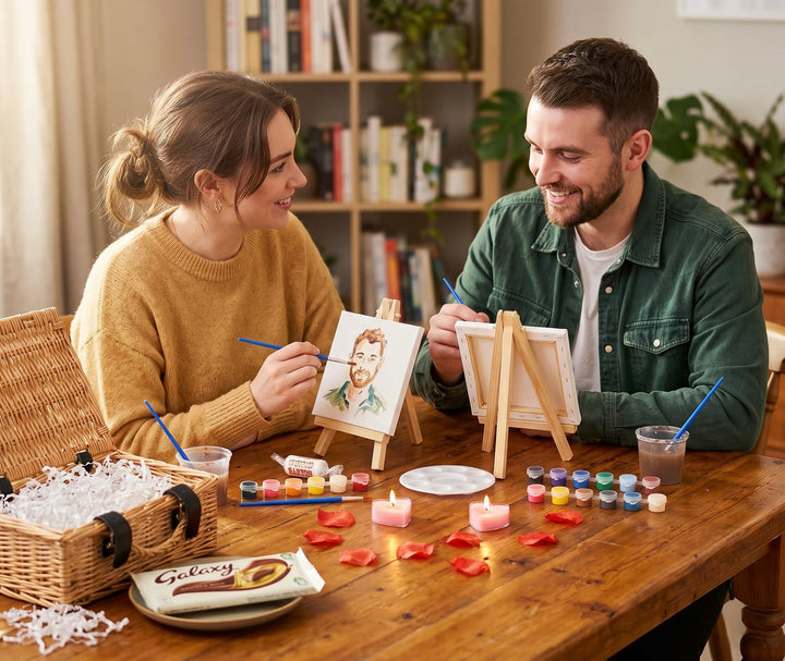 Portrait Painting Date Night Gift Set – Creative Couples Night In Box UK