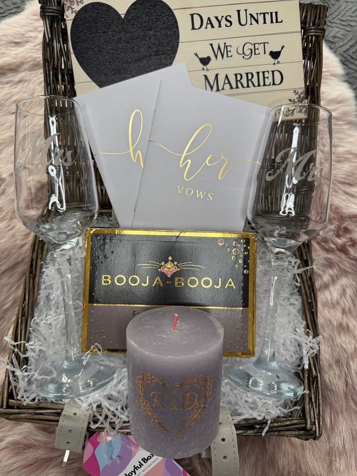 Mrs & Mrs Personalised Engagement Congratulations Hamper Gift