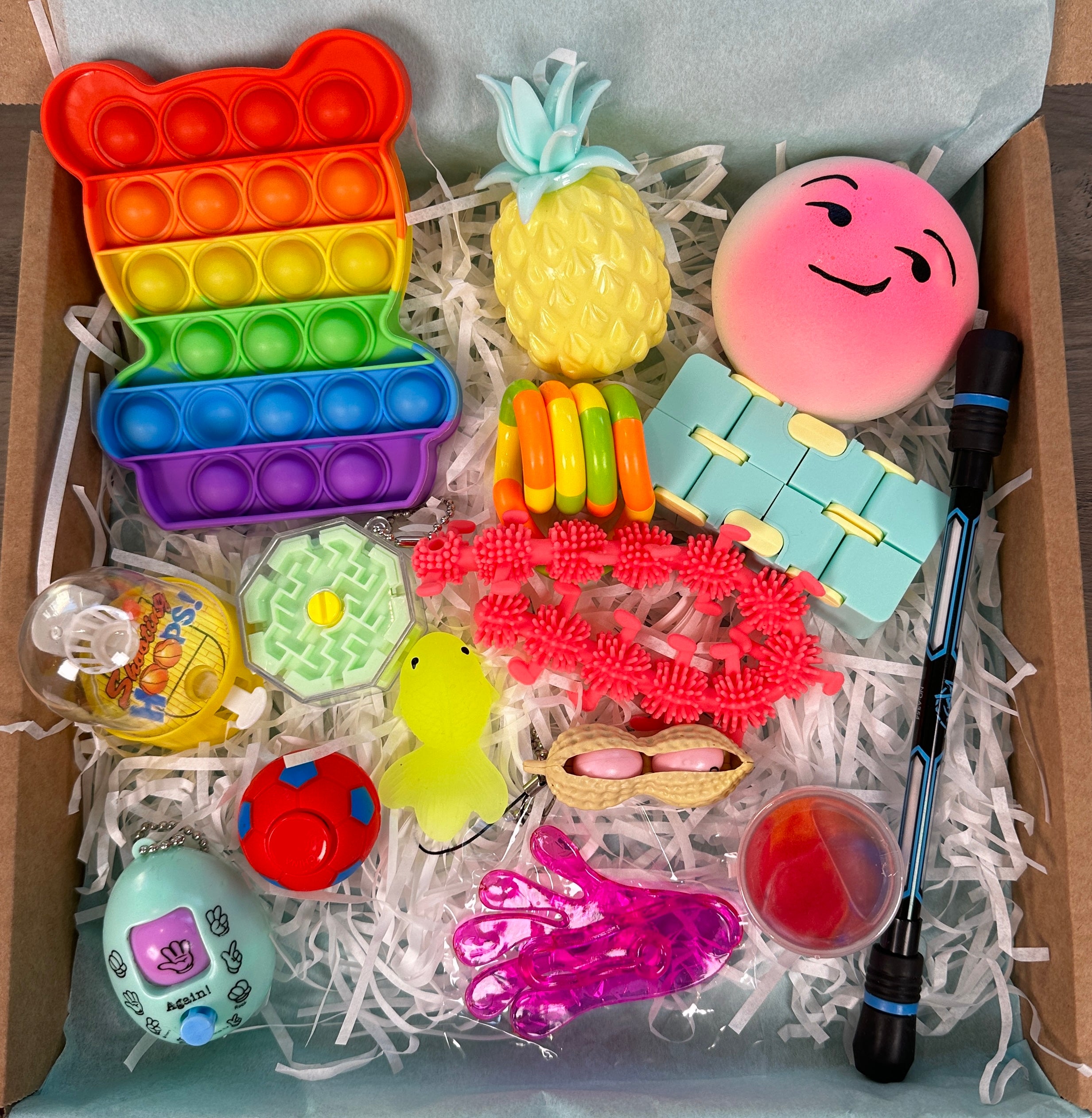 Little Squishers Fidget Toy Gift Box Containing 15, 10 or 5 Toys