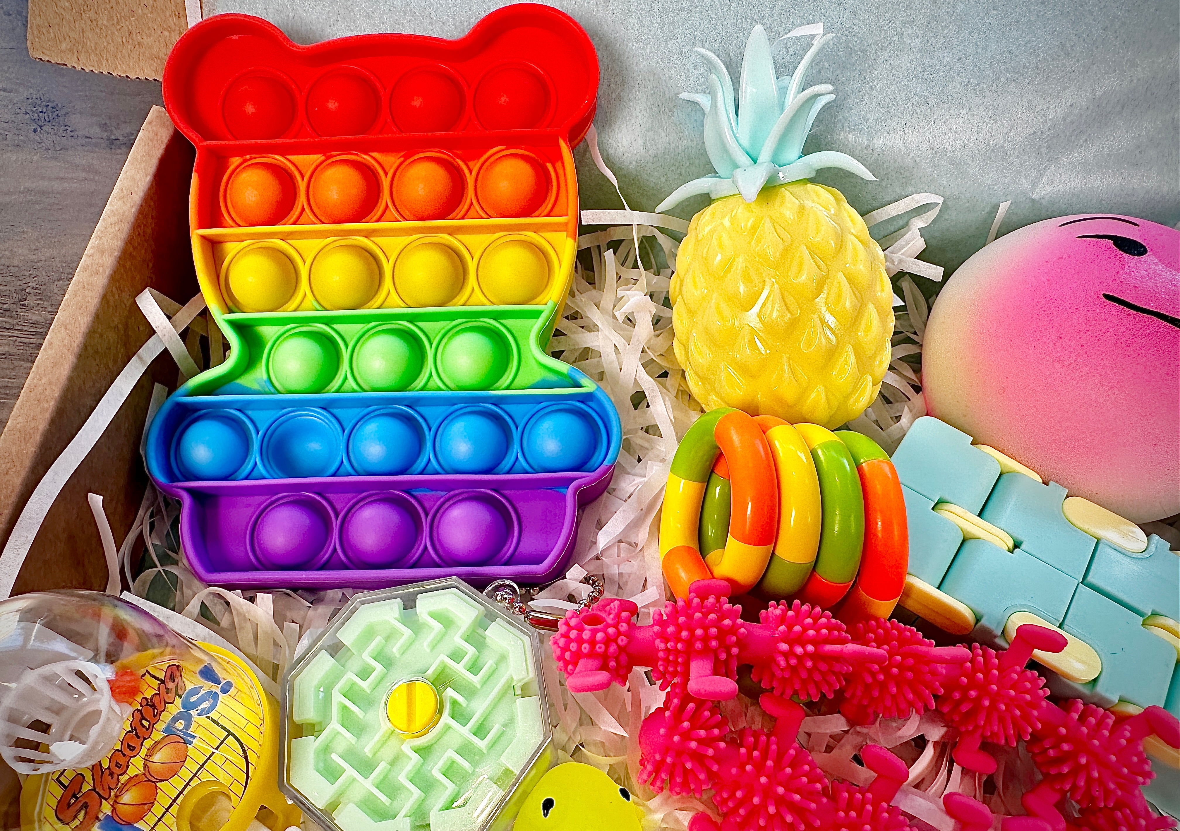 Little Squishers Fidget Toy Gift Box Containing 15, 10 or 5 Toys