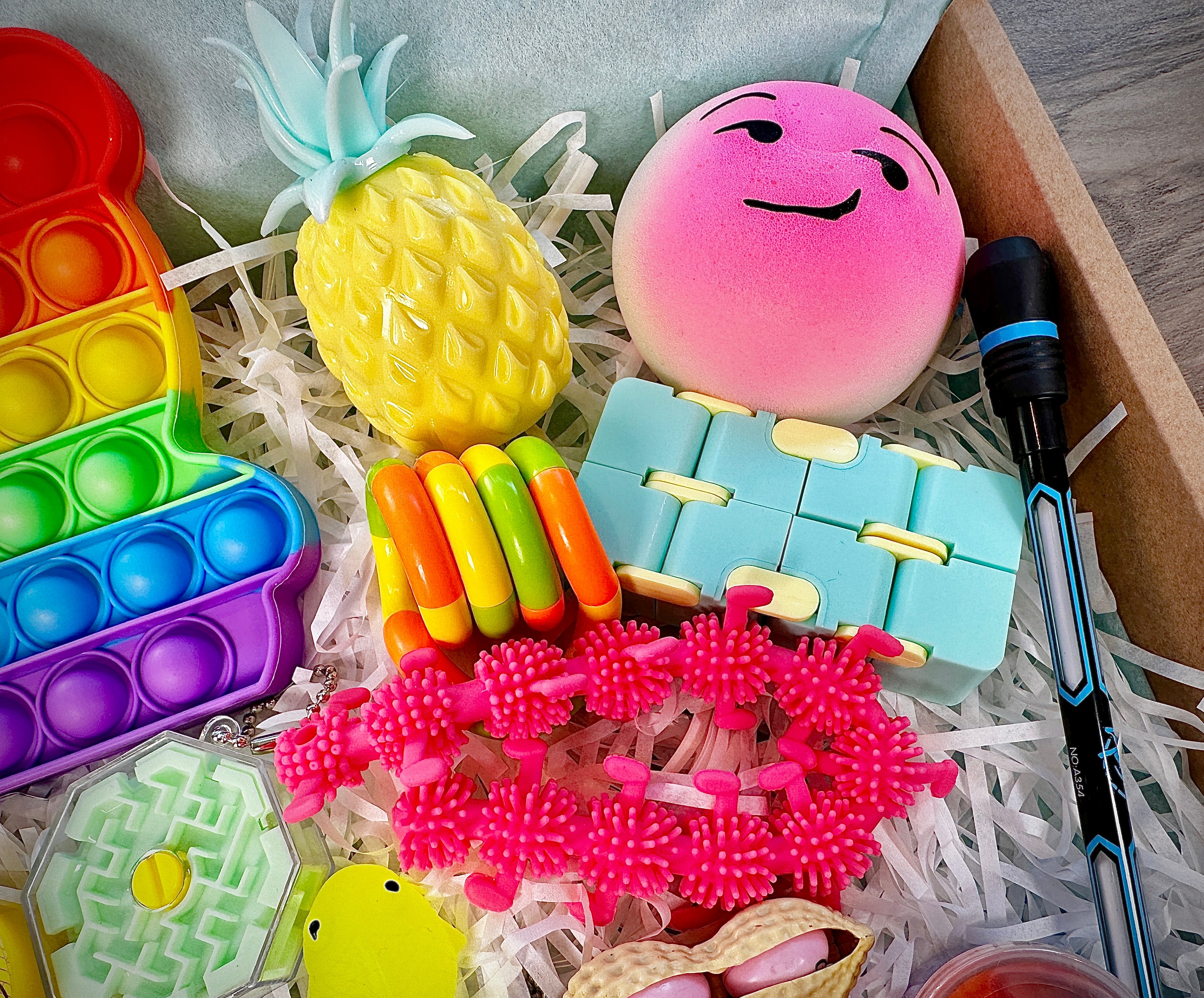 Little Squishers Fidget Toy Gift Box Containing 15, 10 or 5 Toys