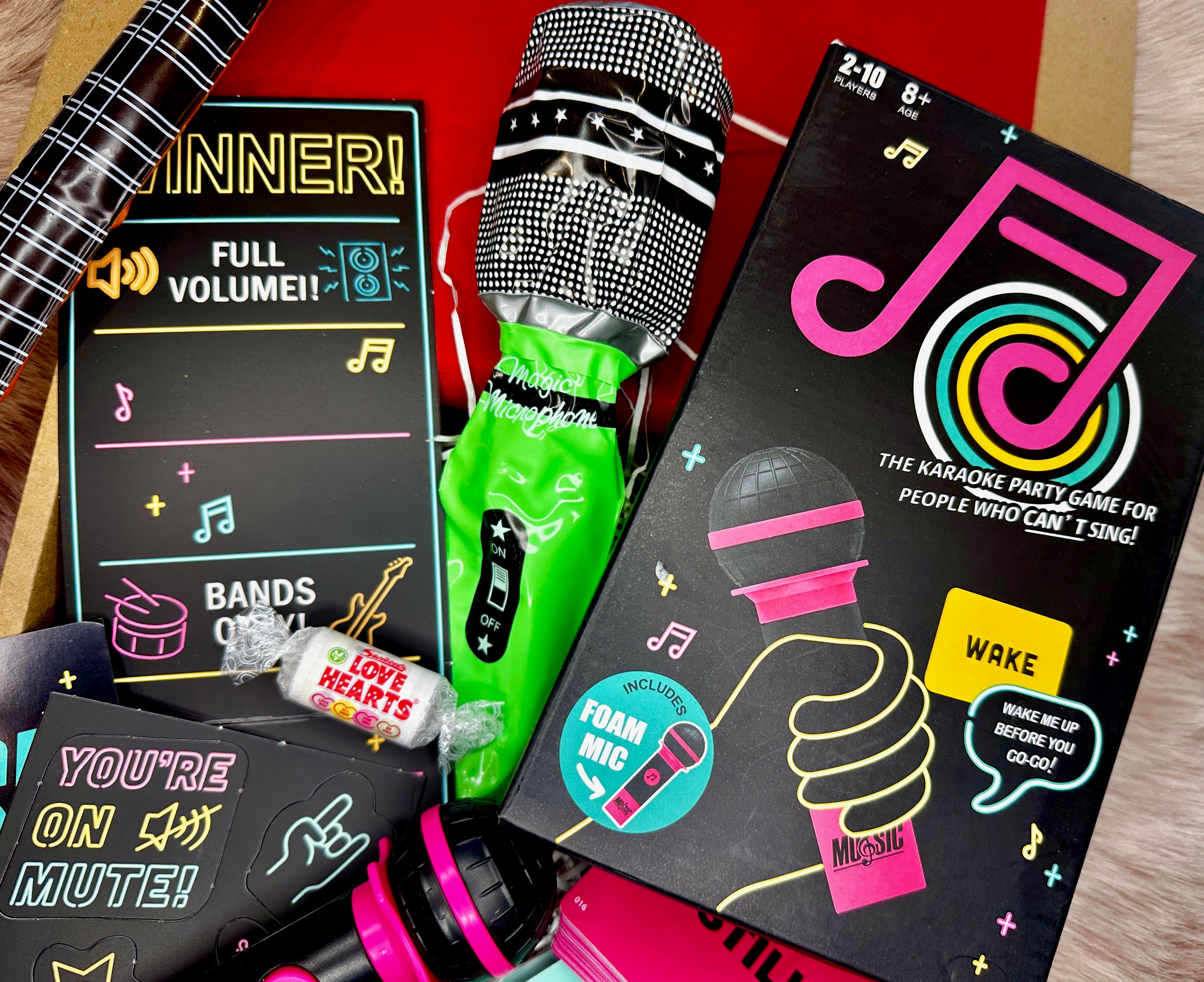 Karaoke Style Grab the Mic Date Night Gift Box