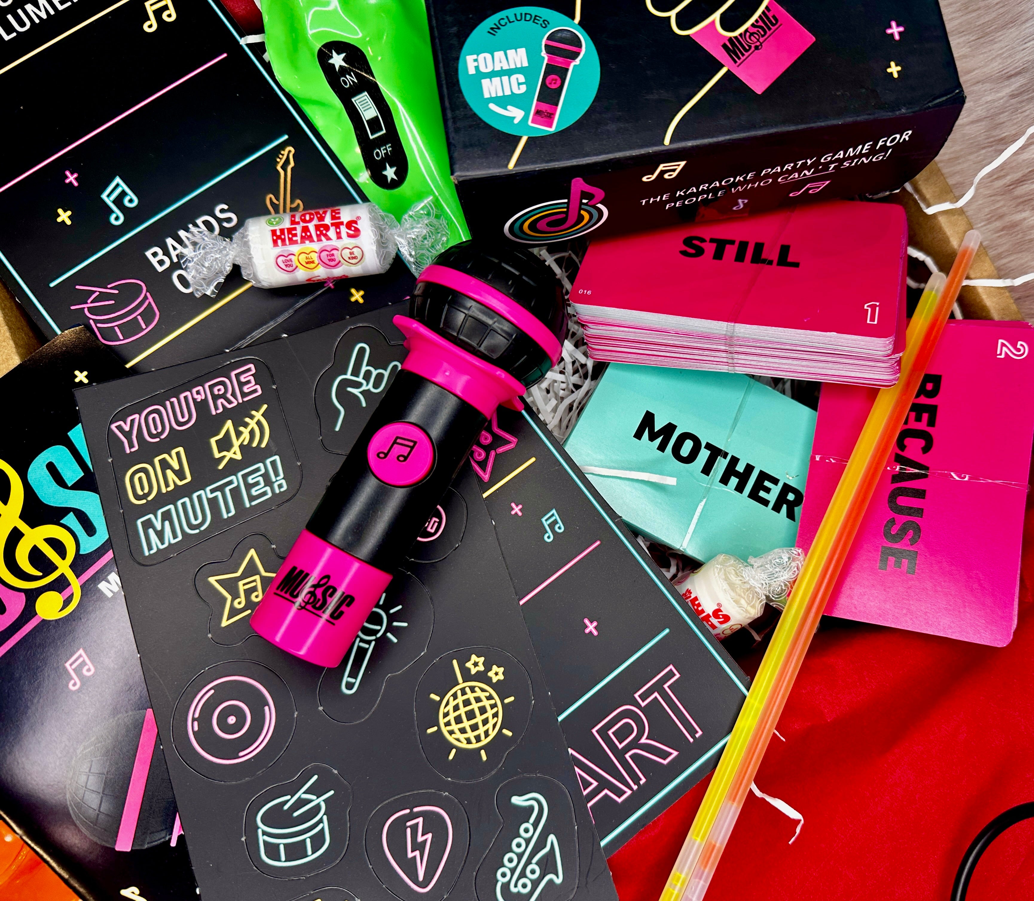 Karaoke Style Grab the Mic Date Night Gift Box